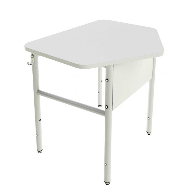 Стіл 1-місний без полиці, на круглій металевій трубі,регулюється на ростові групи №4-7, АЛМАНТ, 700х597х640-820 мм.